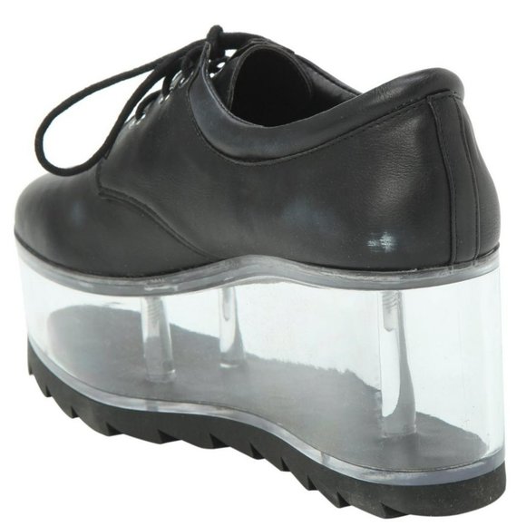 💥KILLER DESIGN💥YRU QLOUD CUSTOMIZABLE TRANSPARENT PLATFORM SHOES in BLACK - Picture 6 of 16